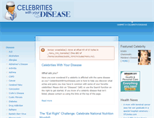 Tablet Screenshot of celebritieswithyourdisease.com
